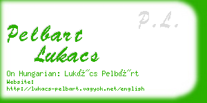 pelbart lukacs business card